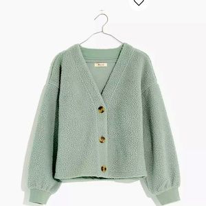 Madewell (Re)sourced fleece crop cardigan. Current retail $98.